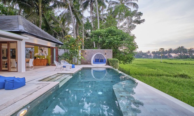 Pengosekan Casa | Espléndida villa de lujo Ubud en medio del arroz