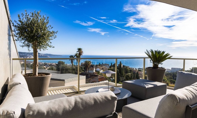 Ventabrun Apartamento | Splendide Appartement Nice Blue Pearl Tout Confort VUE MER Panoramique
