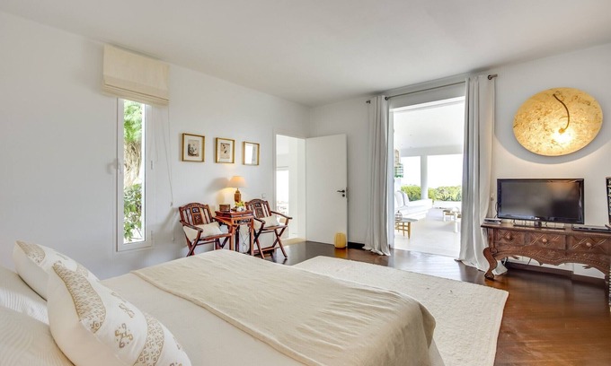 Sant Josep de sa Talaia Villa | Staggering Ibiza Villa | Can Felipe | 6 Bedrooms | Private Gym & Children's Play Area | Sant Josep