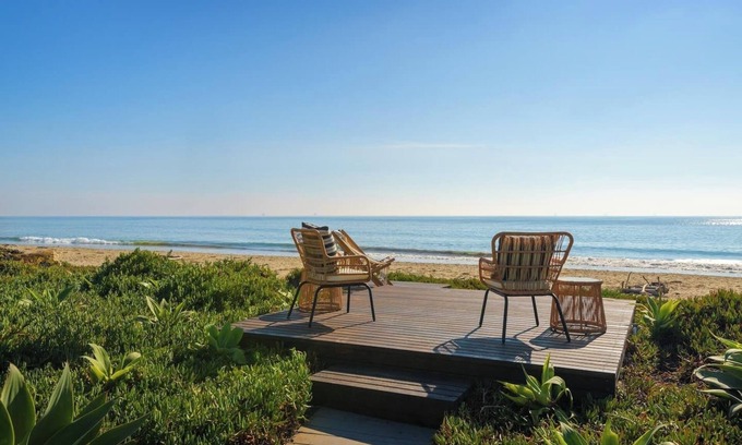 Padaro Lane Casa | Step out to Padaro Beach from this luxurious 5-bedroom 5 bath compound