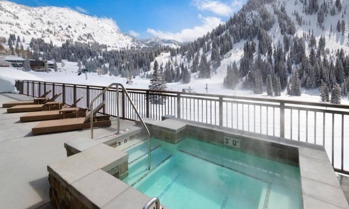 Salt Lake Mountain Resorts Cabina | Steps away from Alta Ski Area | Outdoor Pool w/ Stunning Mountain View
