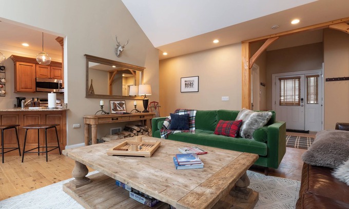 Wardsboro Casa | Stratton + Mt. Snow family getaway with Hot Tub, Fire Pit, Game Room, and AC!