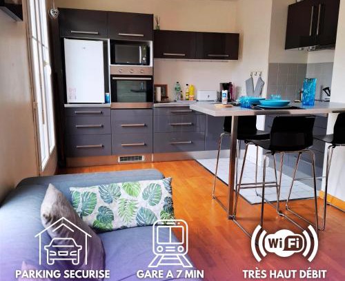 Saint-Cyr-l'Ecole Apartamento | Studio 2 pers avec parking proche Versailles Paris