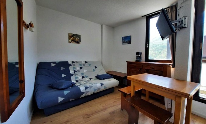 Reberty Apartamento | Studio 3 personnes avec balcon aux Menuires, ski aux pieds - FR-1-452-50