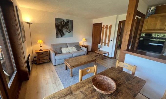 Le Planellet Apartamento | Studio 4 pers - Balcon - Proximité pistes et golf - TV - Garage - Animaux OK - Tennis en été - FR-1-453-82