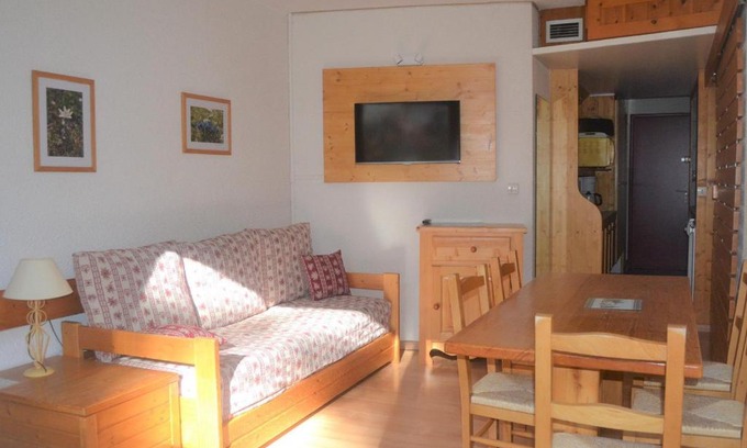 Arc-1800 Apartamento | Studio 4 pers, proche pistes et commerces, balcon S-O, cœur village Charvet, animaux admis, wifi - FR-1-411-503