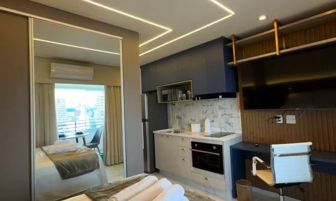Butanta Apartamento | Studio 400 meters from Butantã subway with swimming pool and gym on the Rooftop, with garage.