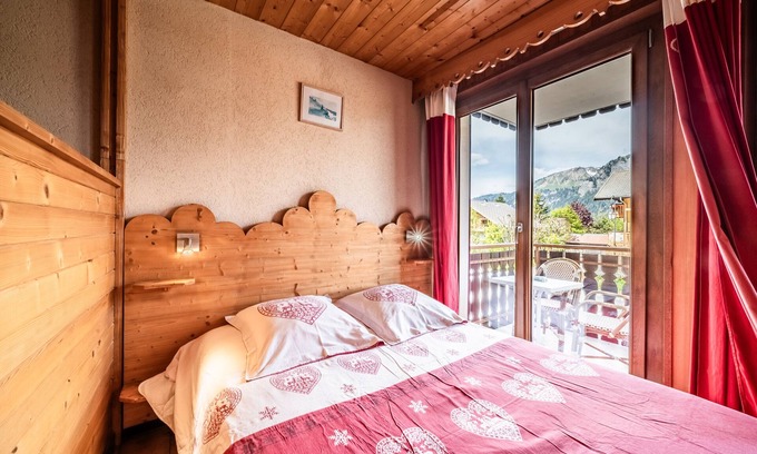Chatel Apartamento | Apartamento estudio 'Le Blanchot - 4 Pers' con vistas a la montaña, balcón y Wi-Fi