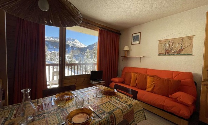 Montgenevre Apartamento | Studio avec balcon à Montgenèvre, animaux acceptés - FR-1-330D-35