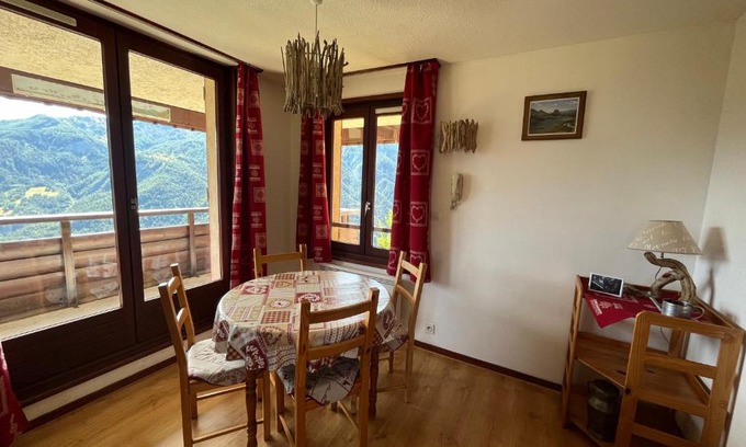 Pra Loup Apartamento | Studio avec magnifique vue montagne - Praloup 1500