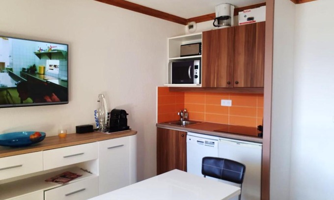 Bergers Apartamento | Studio avec piscine privee et balcon amenage a Huez