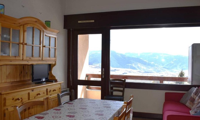 Font-Romeu-Odeillo-Via Apartamento | Studio cabine mezzanine avec box voiture et parking, ascenseur panoramique - FR-1-580-26