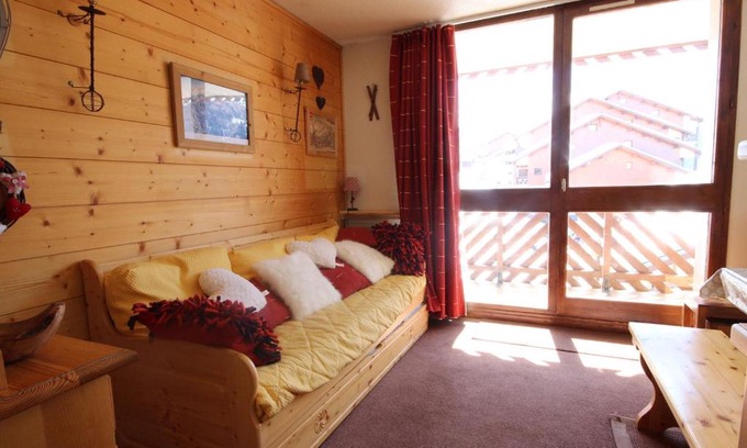 Vallandry Apartamento | Studio cabine 4 pers à Vallandry, proche pistes et commerces - FR-1-411-268