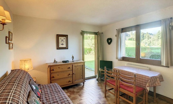 Combloux Apartamento | Studio Cabine avec Jardin Privatif près du Téléski du Bouchet - Combloux - FR-1-560-40