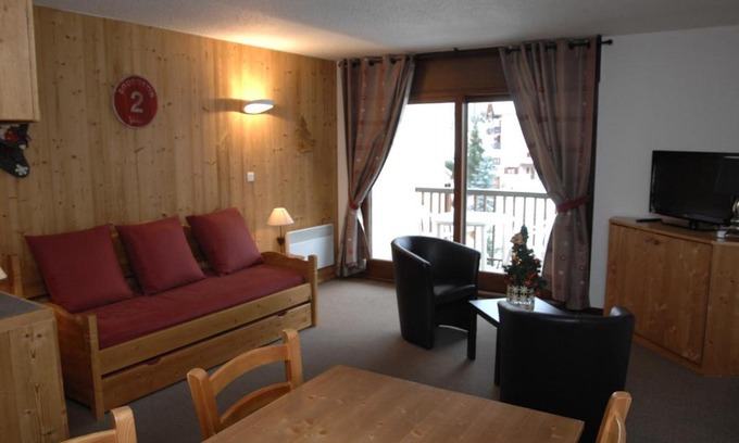 Valloire Apartamento | Studio cabine confort 4 pers, balcon sud, centre de Valloire, proche remontées et loisirs - FR-1-263-380