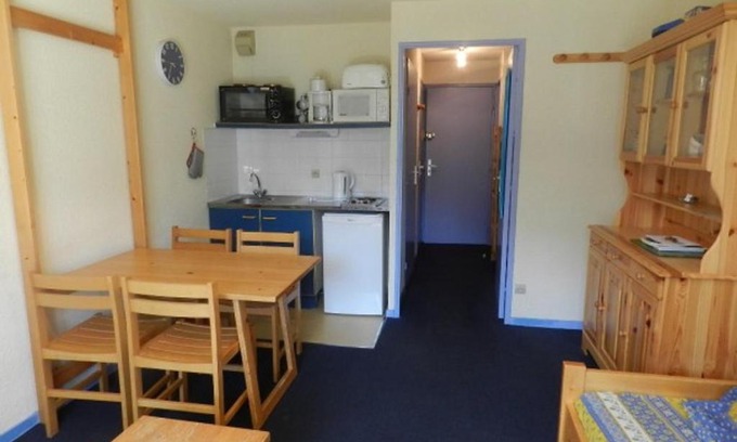 Le Pleynet Apartamento | Studio cabine cosy avec balcon, pieds des pistes, 4 couchages, parking gratuit - FR-1-557A-16