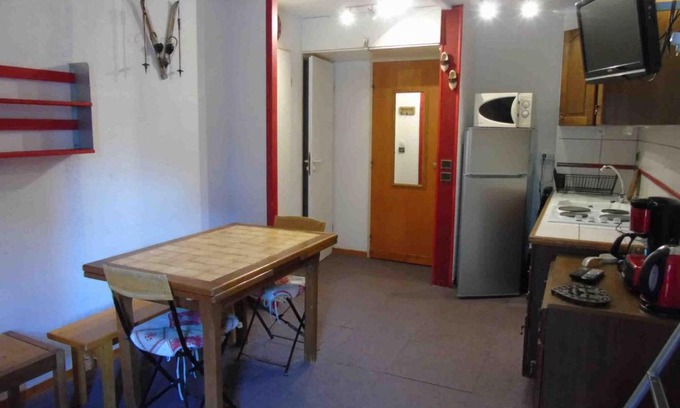 Valfrejus Apartamento | Studio cabine près télécabine, wifi, parking, 4 pers - FR-1-561-68