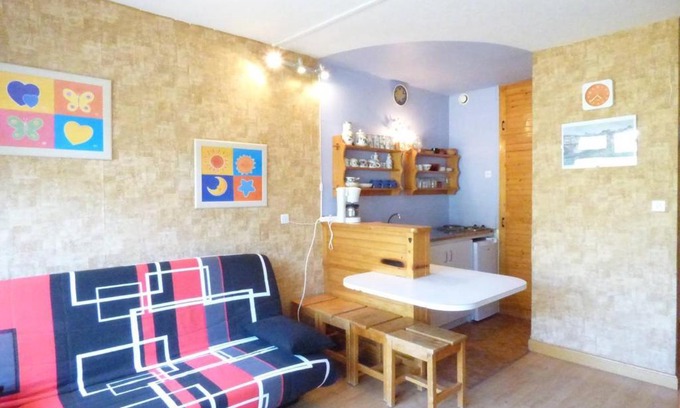 Arette Apartamento | Studio confortable pour 4 pers, accès direct galerie et pistes, ascenseur - FR-1-602-75