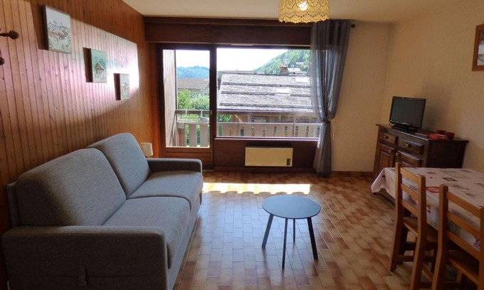 Le Grand-Bornand Apartamento | Studio convivial avec cabine, balcon, proche des commodités - Le Grand-Bornand - FR-1-458-117