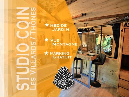 Les Villards-sur-Thones Apartamento | Studio du Coin - Vue montagne, au calme, Terrasse - AravisTour