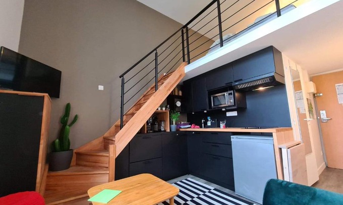 Le Croisic Apartamento | Studio duplex dans résidence de standing avec piscine, vue sur mer