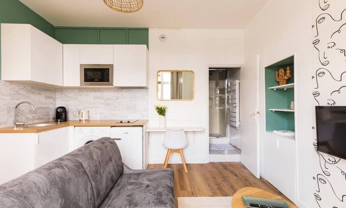 Saint-Brieuc Apartamento | Studio Escale Élégante - Proche Gare Saint-brieuc