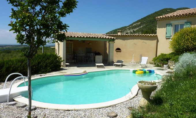 Venterol Apartamento | Estudio en medio de viñedos en Drôme provenzal con piscina.