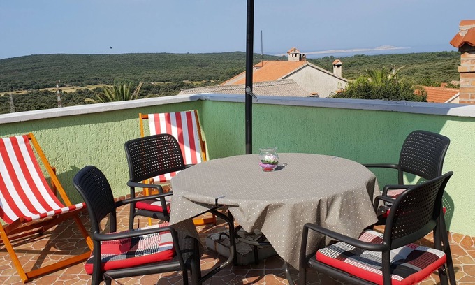 Cunski Apartamento | Apartamento-estudio con terraza y vista al mar Cunski, Losinj (AS-7951-a)