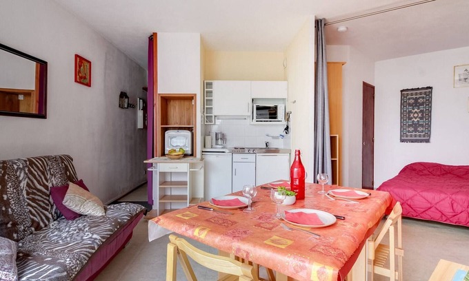 Bareges Apartamento | Estudio para 4 pers con TV, parking, admite mascotas, cerca de estación de esquí