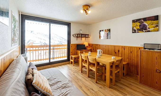 Saint-Francois-Longchamp Apartamento | Studio/T1 26m² for 5 people with balcony in Saint-François-Longchamp