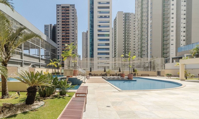 Setor Bueno Apartamento | Studio in Condominium With Pool and Gym Cel1804