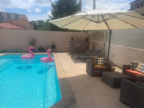 Aubagne Apartamento | Studio indépendant, piscine & jardin en centre-ville