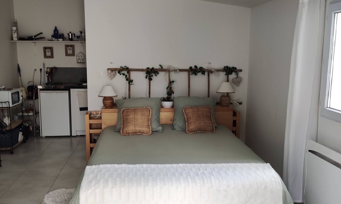 Aiguelongue Apartamento | Studio ind. in villa Castelnau center, pkg free ext, near cl. du Parc.