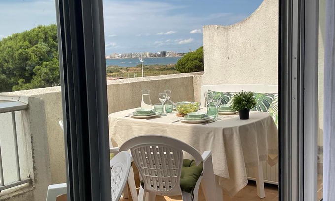 Le Grau-Du-Roi Apartamento | Studio le Vue mer Accès direct à la plage Parking privé Clim belle terrasse