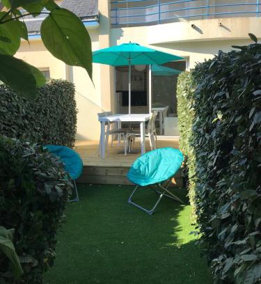 Pornichet Apartamento | Studio Les Pétrels avec terrasse et jardinet à 2 pas de la plage