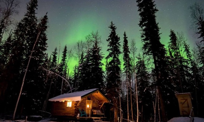 Fairbanks Cabina | Studio Log Cabin | Aurora Views!