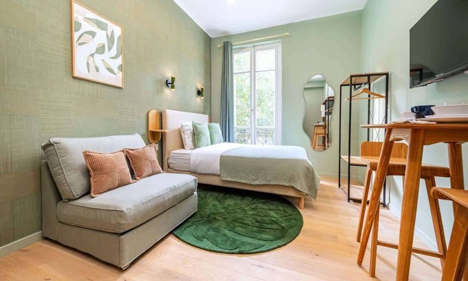Quartier de la Plaine-de-Monceaux Apartamento | Studio lumineux climatisé pour 2 personnes