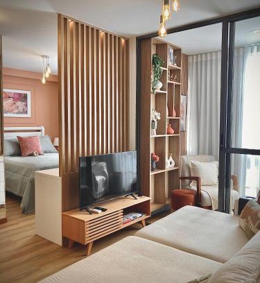 Itapua Apartamento | Studio moderno e aconchegante, com piscina e a poucos passos do mar