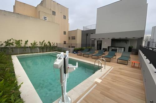 Vila Buarque Casa | Studio Moderno Piscina Gym e Portaria 24h
