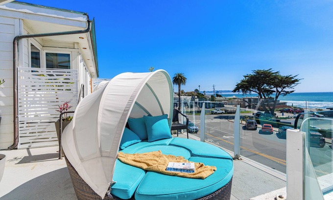 Cayucos Casa | Studio Near Cayucos Pier | King Bed + Full Kitchen + Communal Firepit Lounge