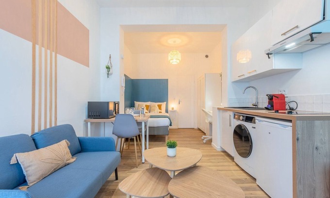 Roubaix Apartamento | Studio near tram & Parc Barbieux, CHR + parking