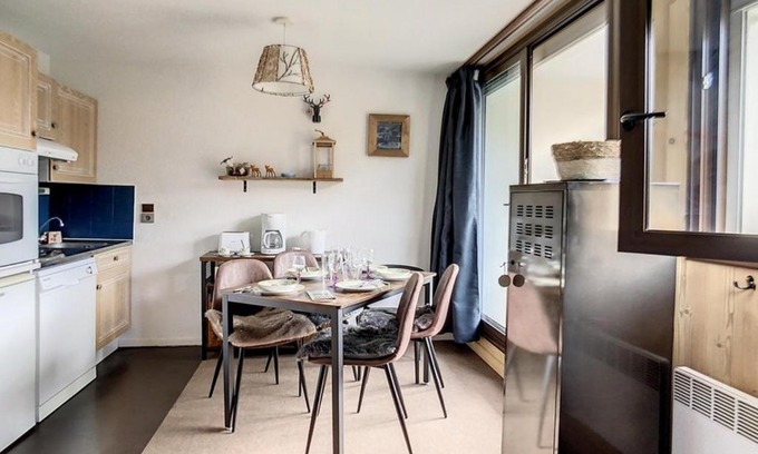 Reberty Apartamento | Studio rénové au pied des pistes avec balcon, parking et WiFi - FR-1-344-985