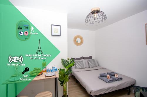 Petit-Ivry Apartamento | Studio rénové calme et cosy (10' Paris Pte d'Ivry)