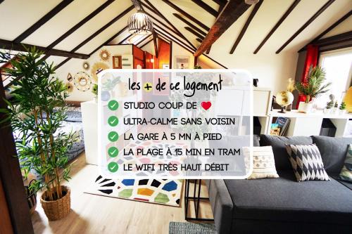 Anatole France Danton Apartamento | Studio "Sous les Toits" - Charmant et calme - Gare et Tram à 4 min