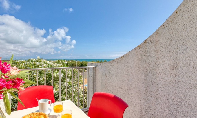 La Grande-Motte Apartamento | Estudio con terraza vista al mar en la playa de La Grande Motte