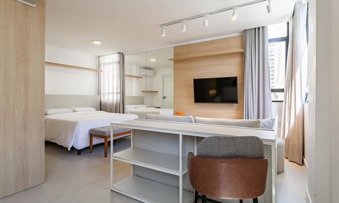 Centro Apartamento | Estudio con Lavadora, Sala y Cocina