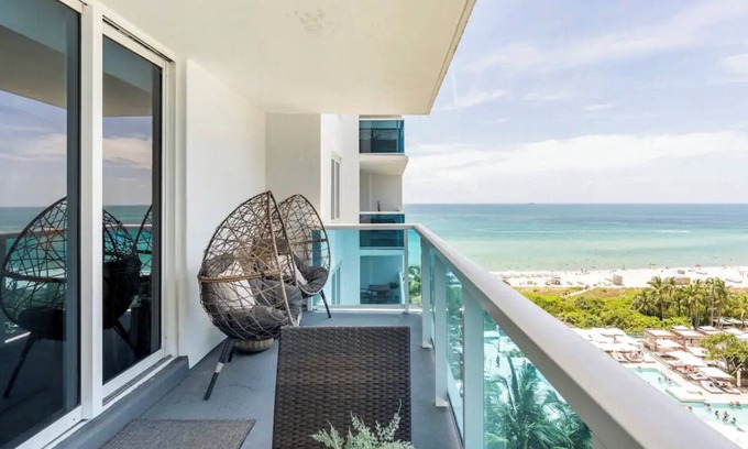South Beach Apartamento | **¡Maravilloso! 5 * -1BR- Suite del propietario del hotel frente al mar-Espaciosa-sur-playa **