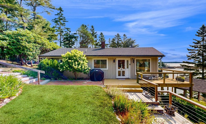Georgetown Casa | Stunning artist's retreat with ocean view & amazing deck, near Reid State Park