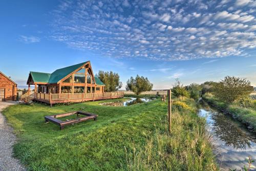 Driggs Casa | Stunning Driggs Retreat with Private Hot Tub and Pond!