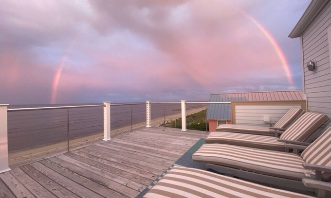 Prime Hook Beach Casa | Stunning, light-filled beachfront sanctuary with full views of Delaware Bay.